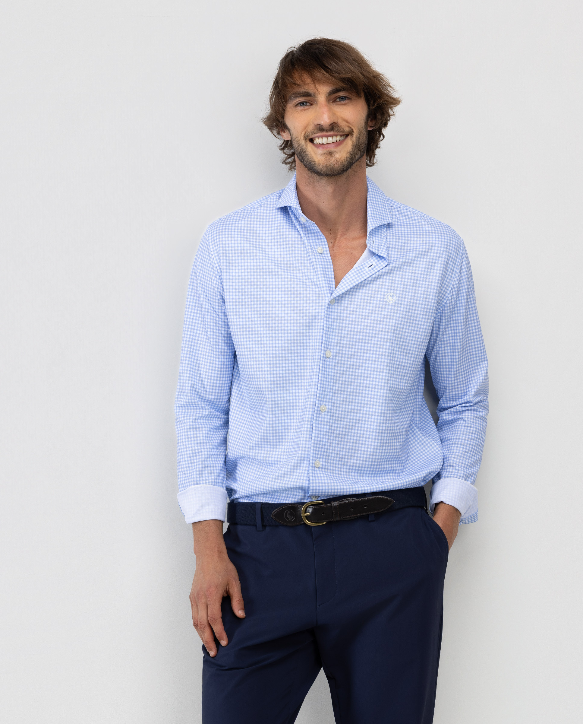 Camisa Sepiia Cuadro Vichy Azul