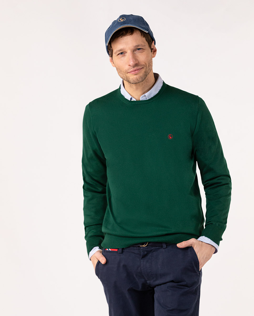 Jersey Cuello Caja Verde Supima