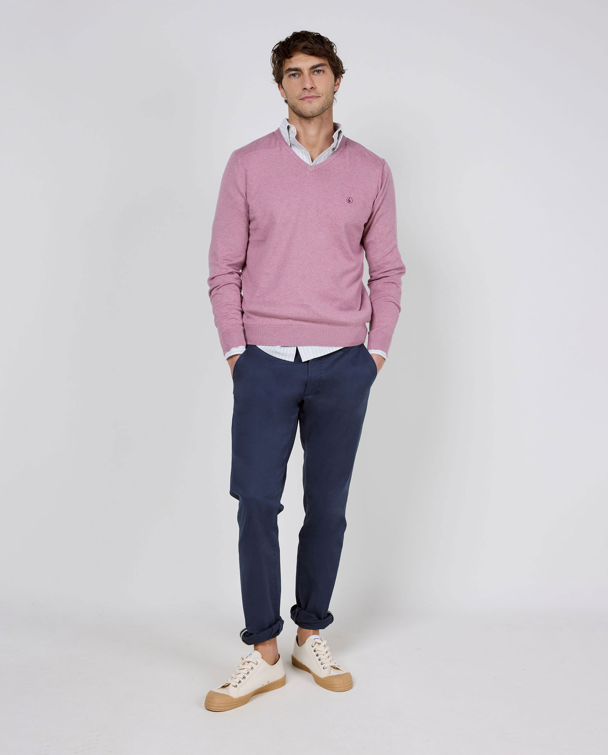 Jersey Cuello Pico Rosa