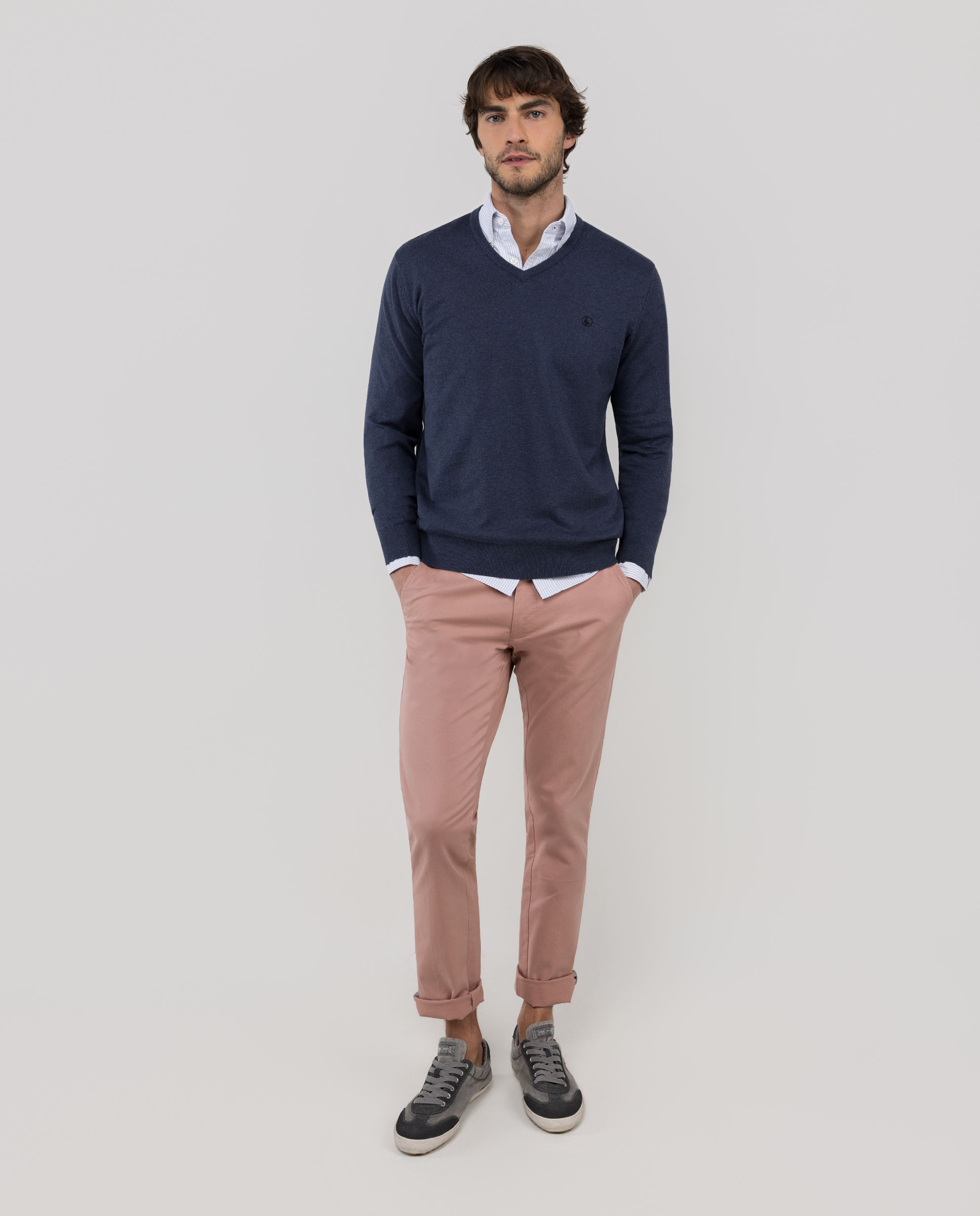 Jersey Cuello Pico Índigo