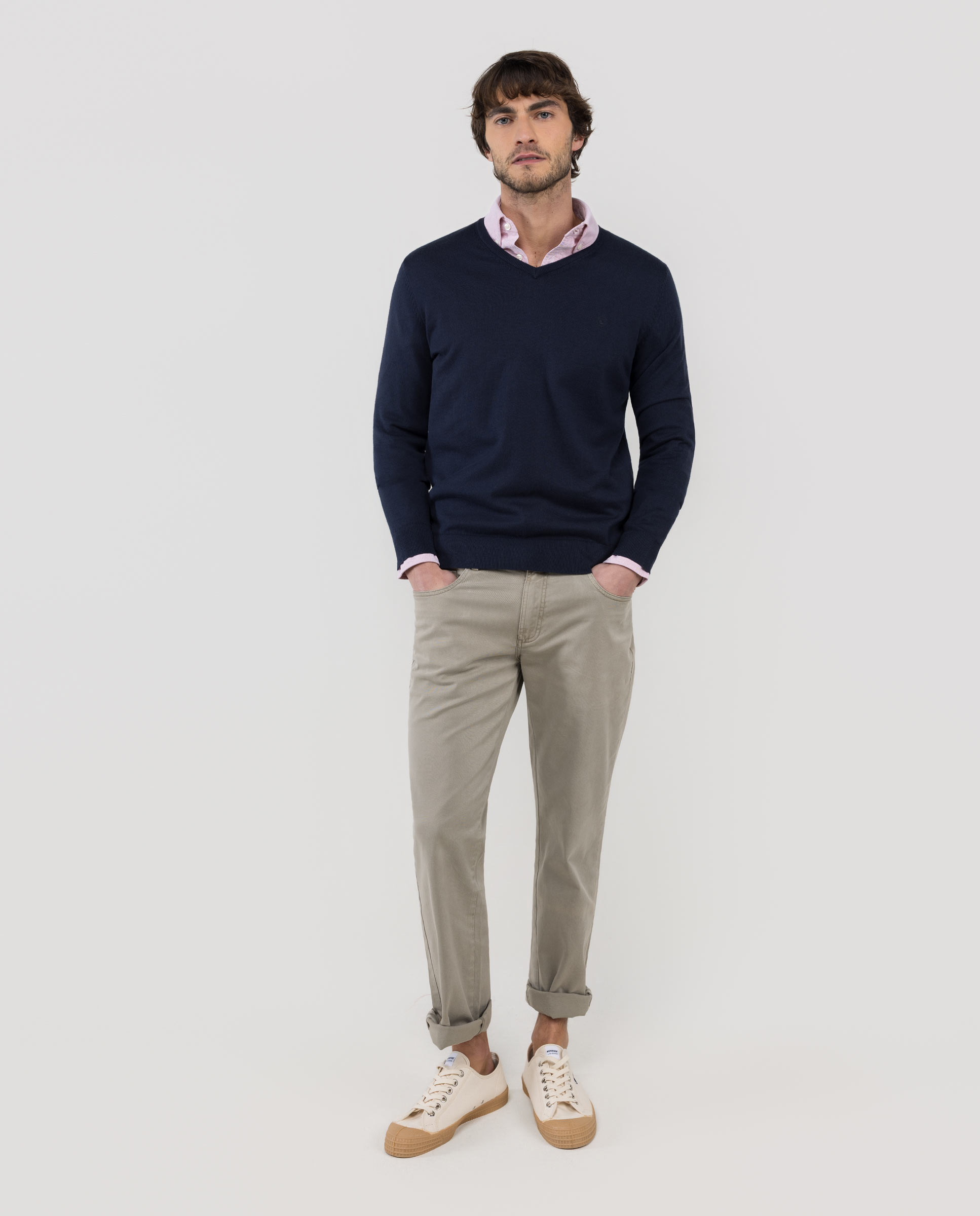Jersey Cuello Pico Marino
