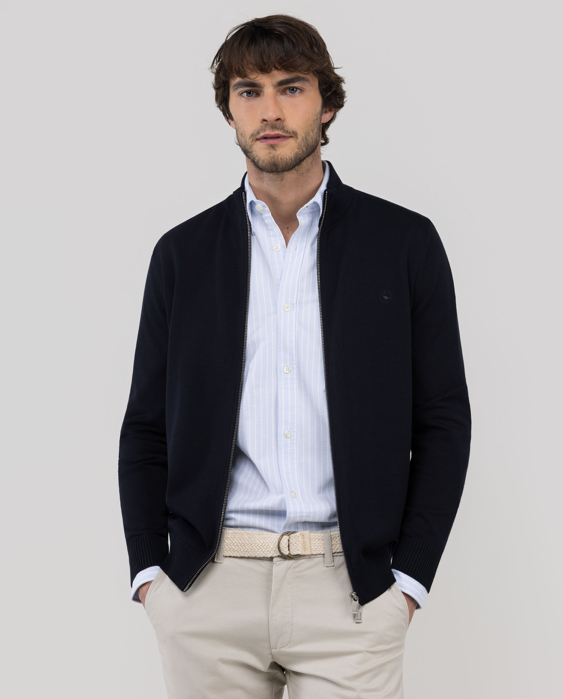 Cárdigan Cremallera Marino