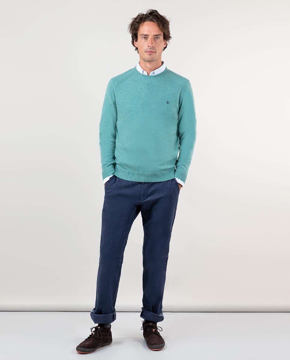 Pull Col Rond Mérinos Camel