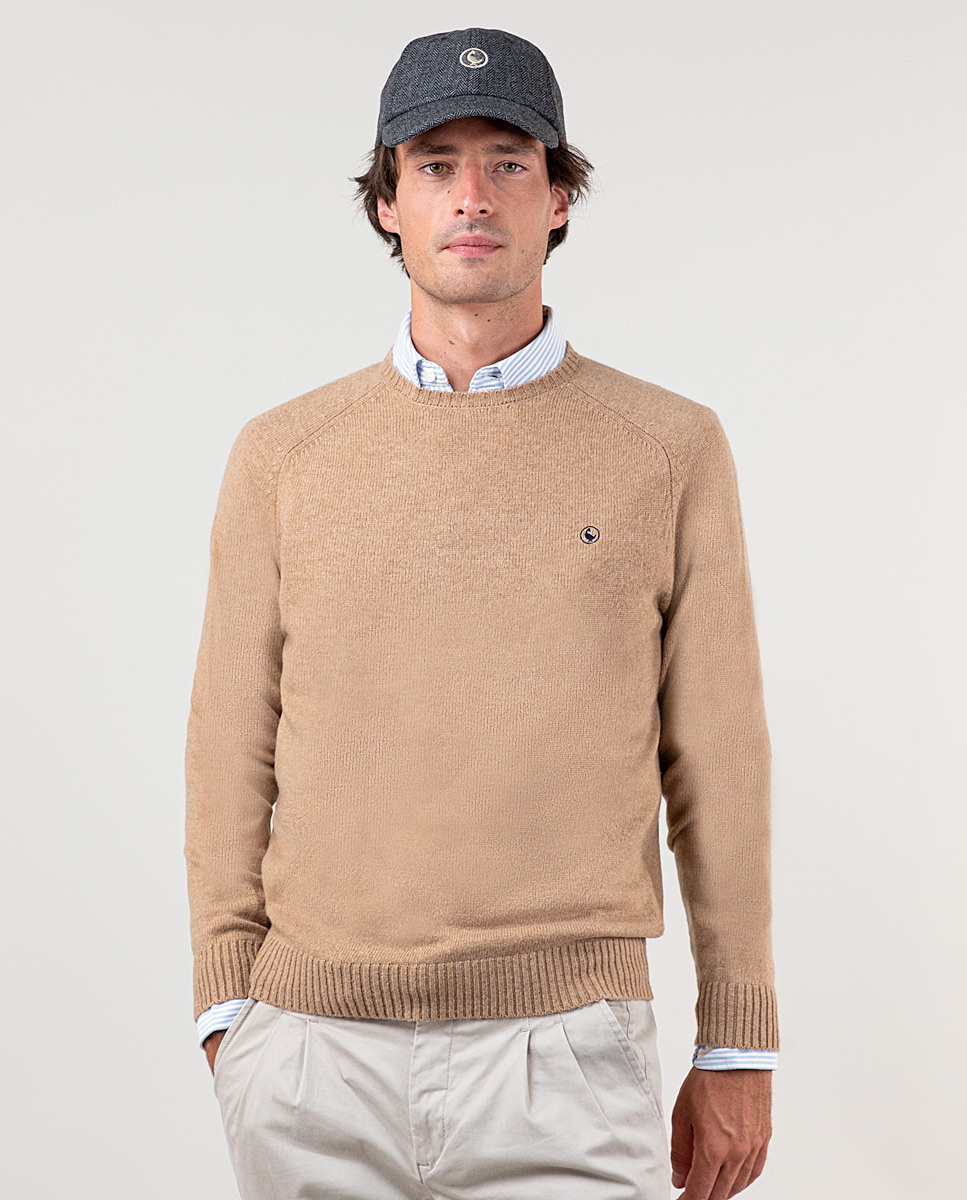 Pull Col Rond Mérinos Terracotta