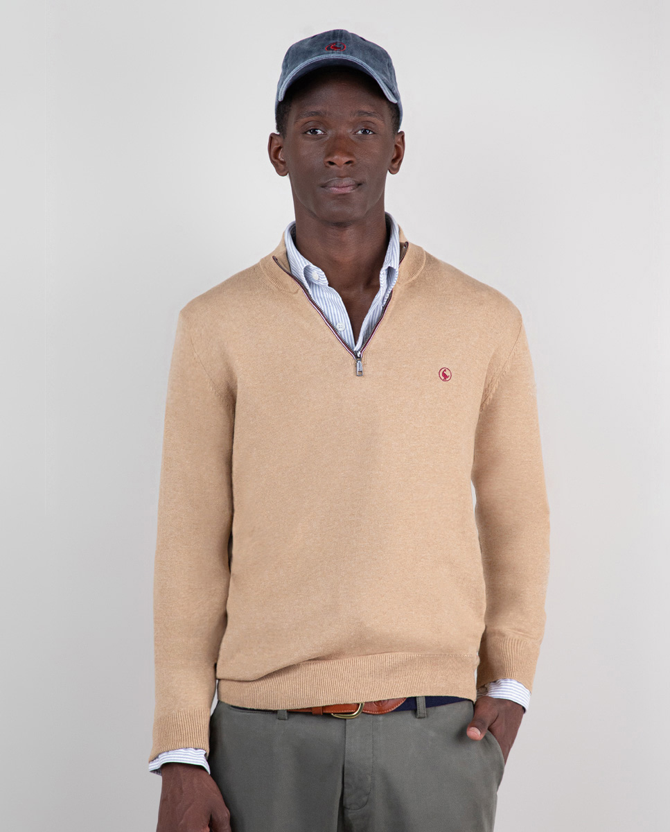 Jersey Cuello Camionero Camel