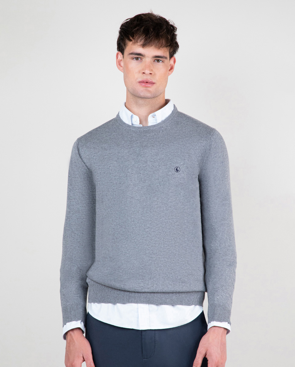 Jersey Cuello Redondo Gris