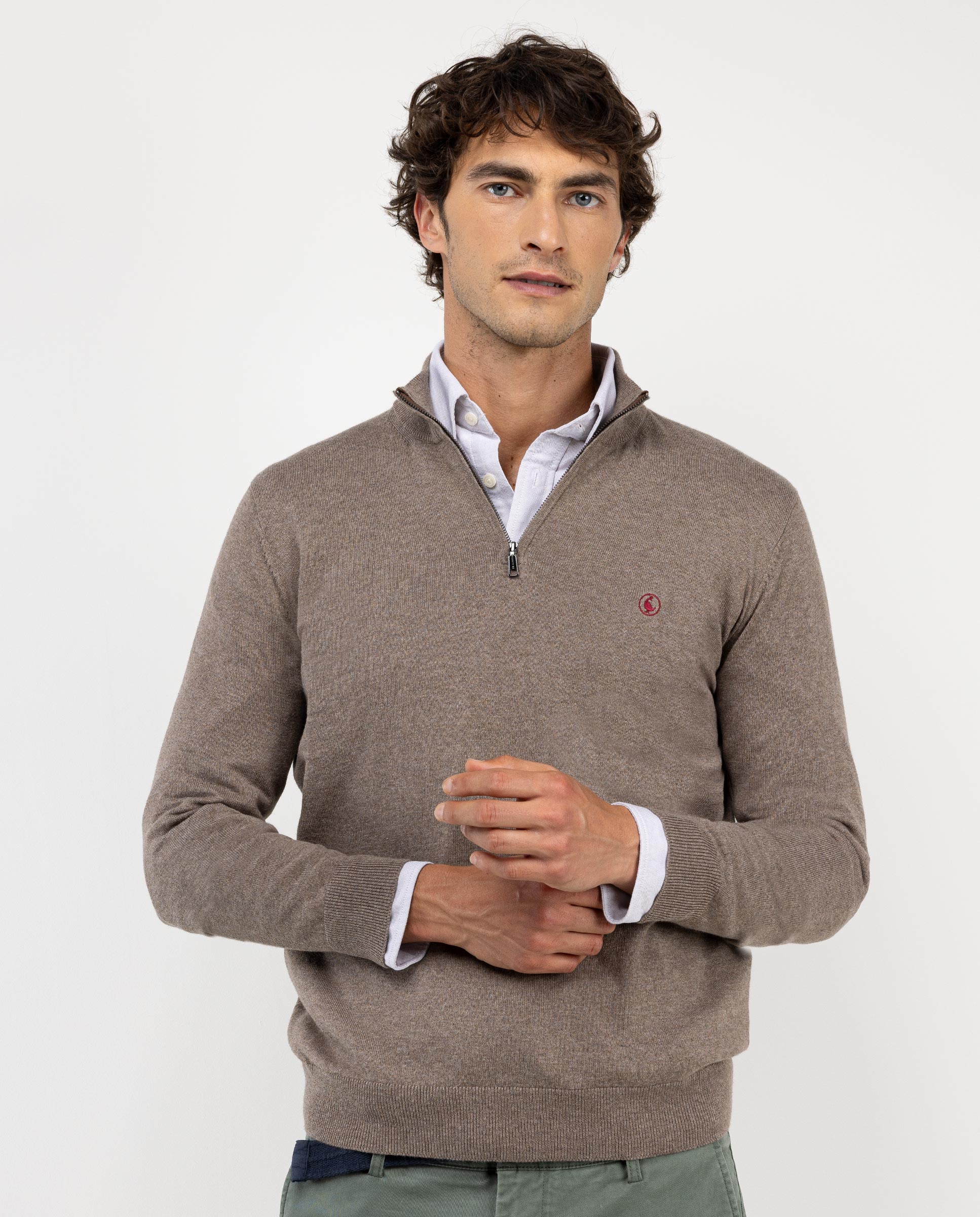 Suéter com gola Trucker Mole