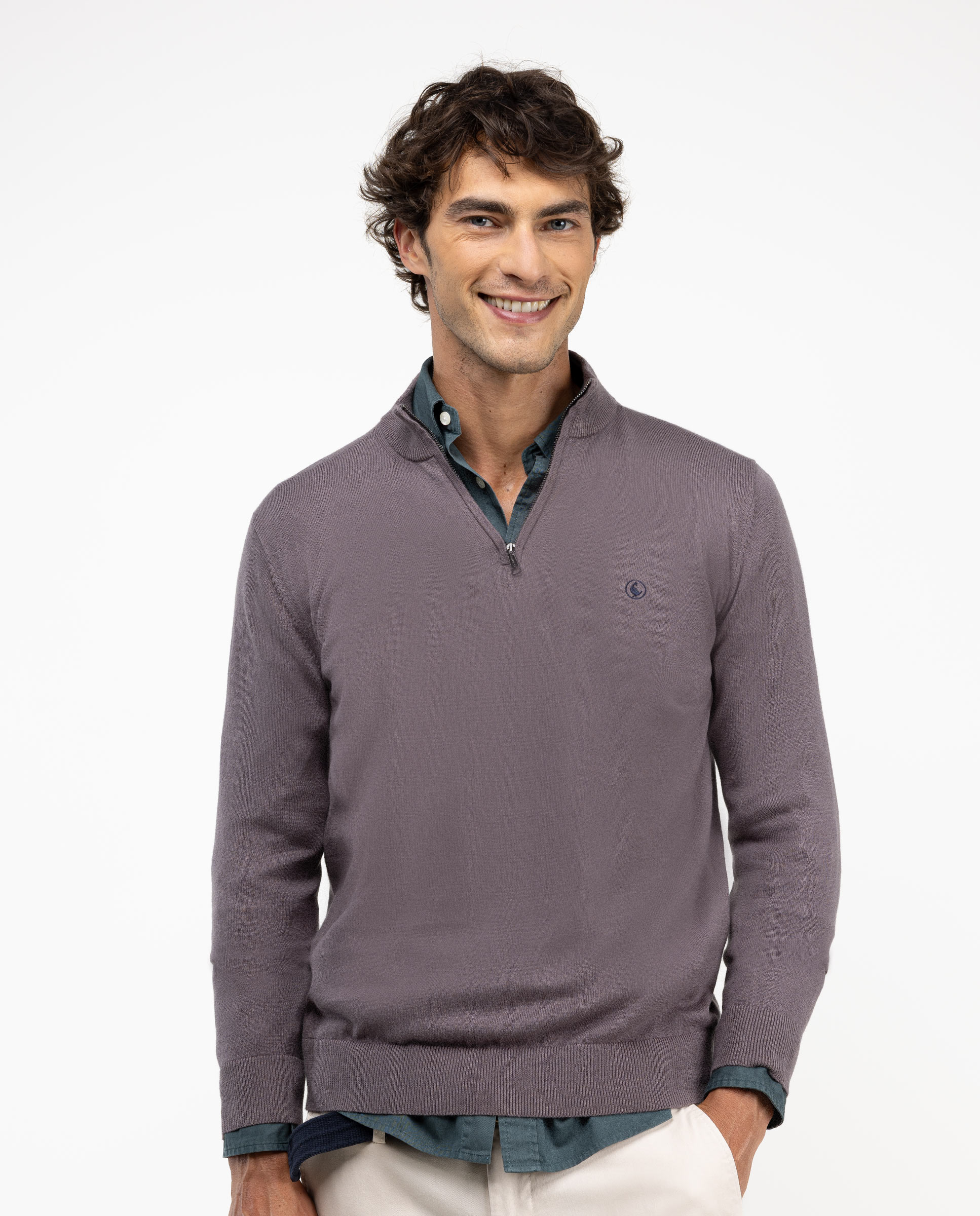 Fig Jumper W Stand-Up Collar