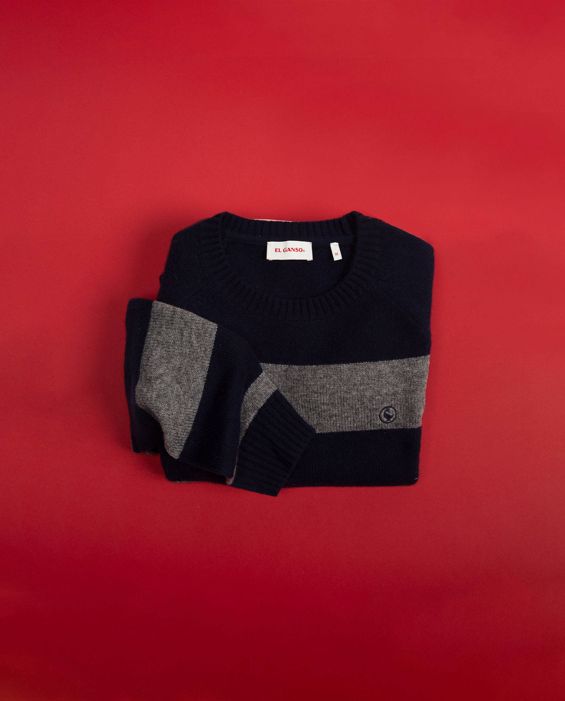Jersey Raya Cuello Caja Gris