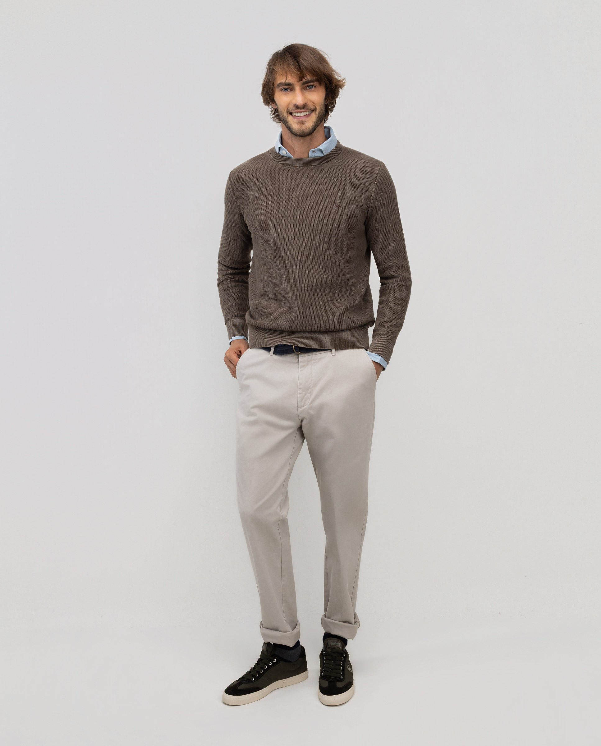 Jersey-Struktur, stückgefärbtes Taupe