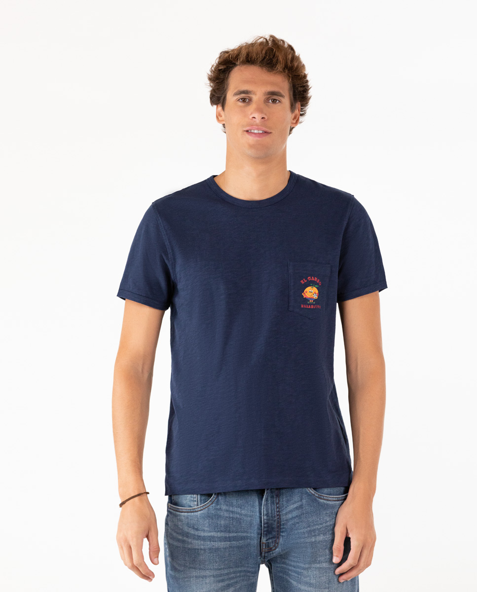 Tee-shirt Naranjito Imprimé Vintage Marine