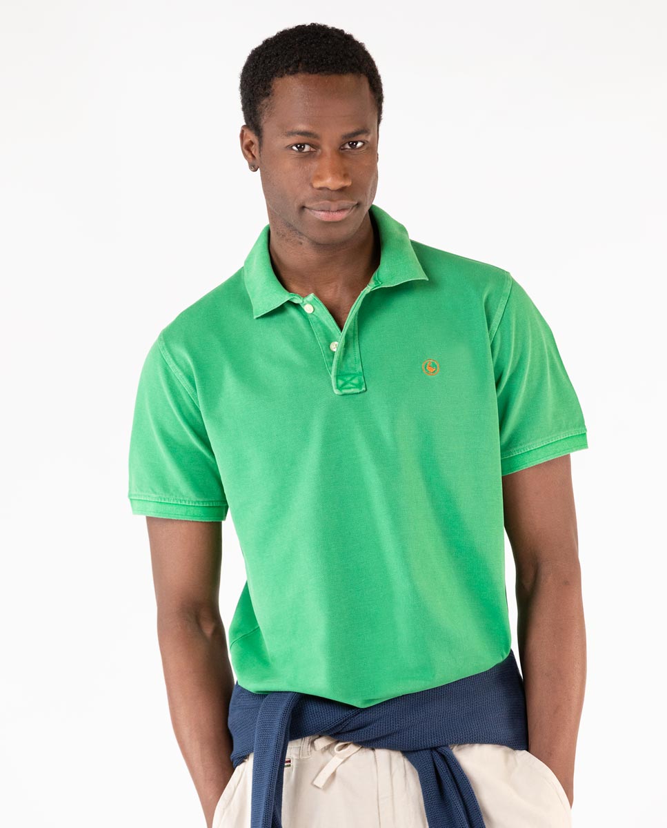 Polo Délavé Vert