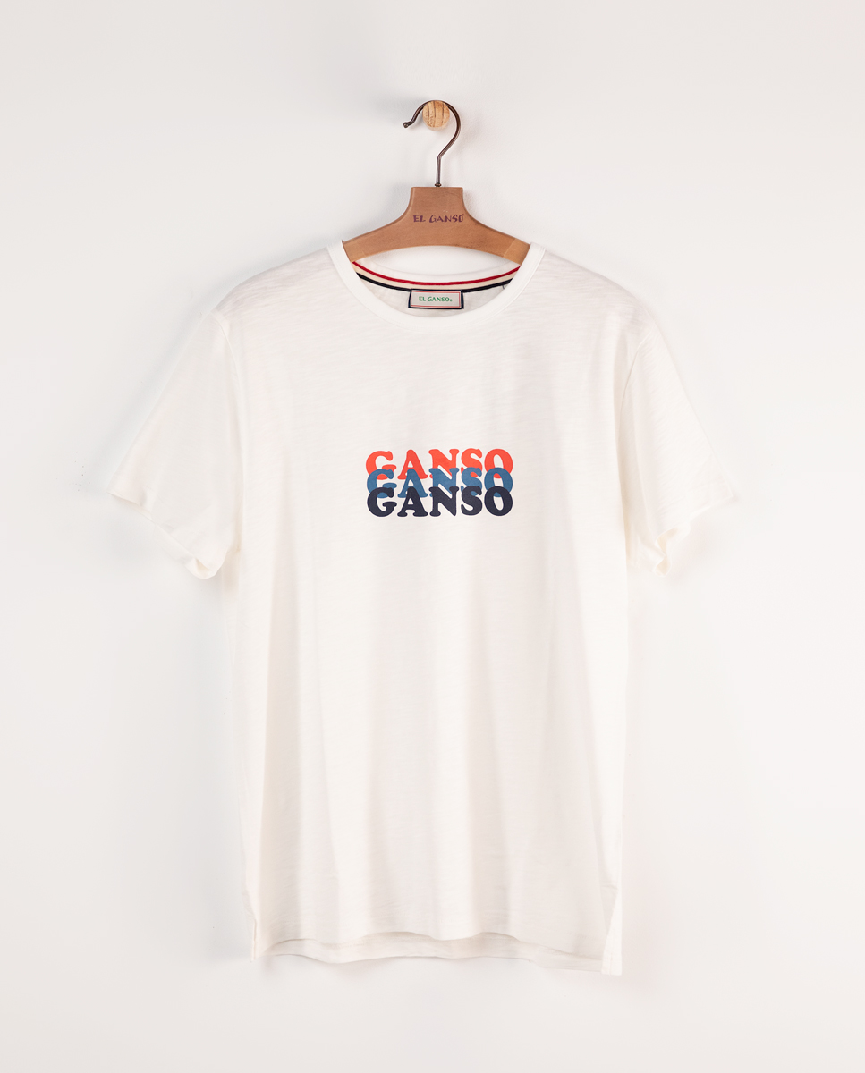 Camiseta Estampada Ganso Blanco