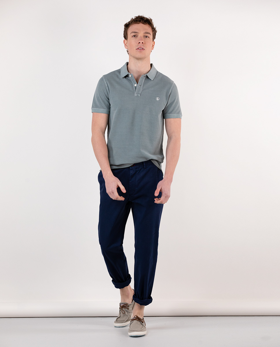 Polo Piqué Garment Dyed Verde