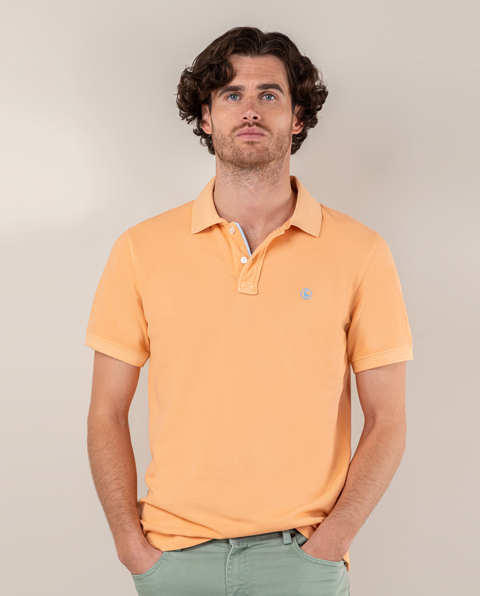 Garment Dyed Salmon Piqué Polo