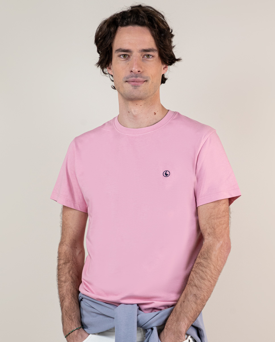 Tee-shirt Teint Sur Pièce Rose