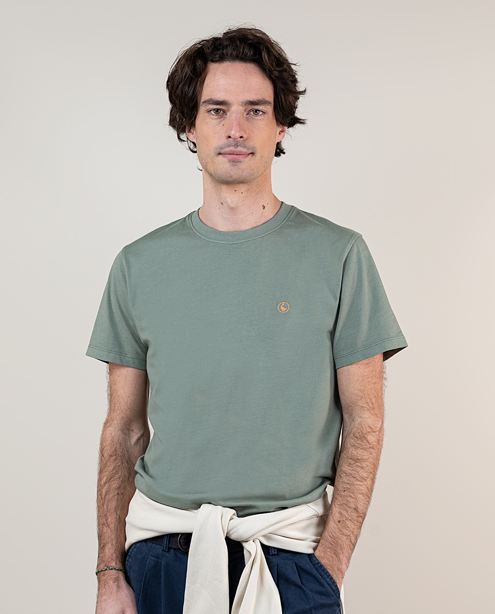 Garment Dyed Dark Green T-shirt