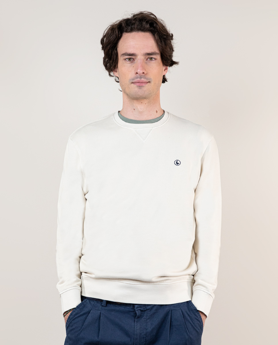 Sweatshirt Kastenkragen Hautfarbe