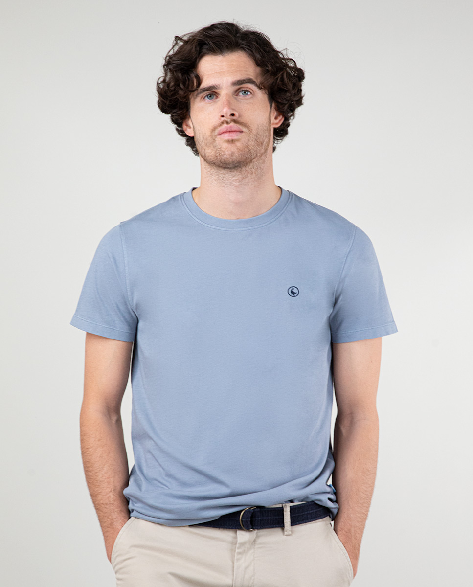 Tee-shirt Teinte Sur Pièce Gris