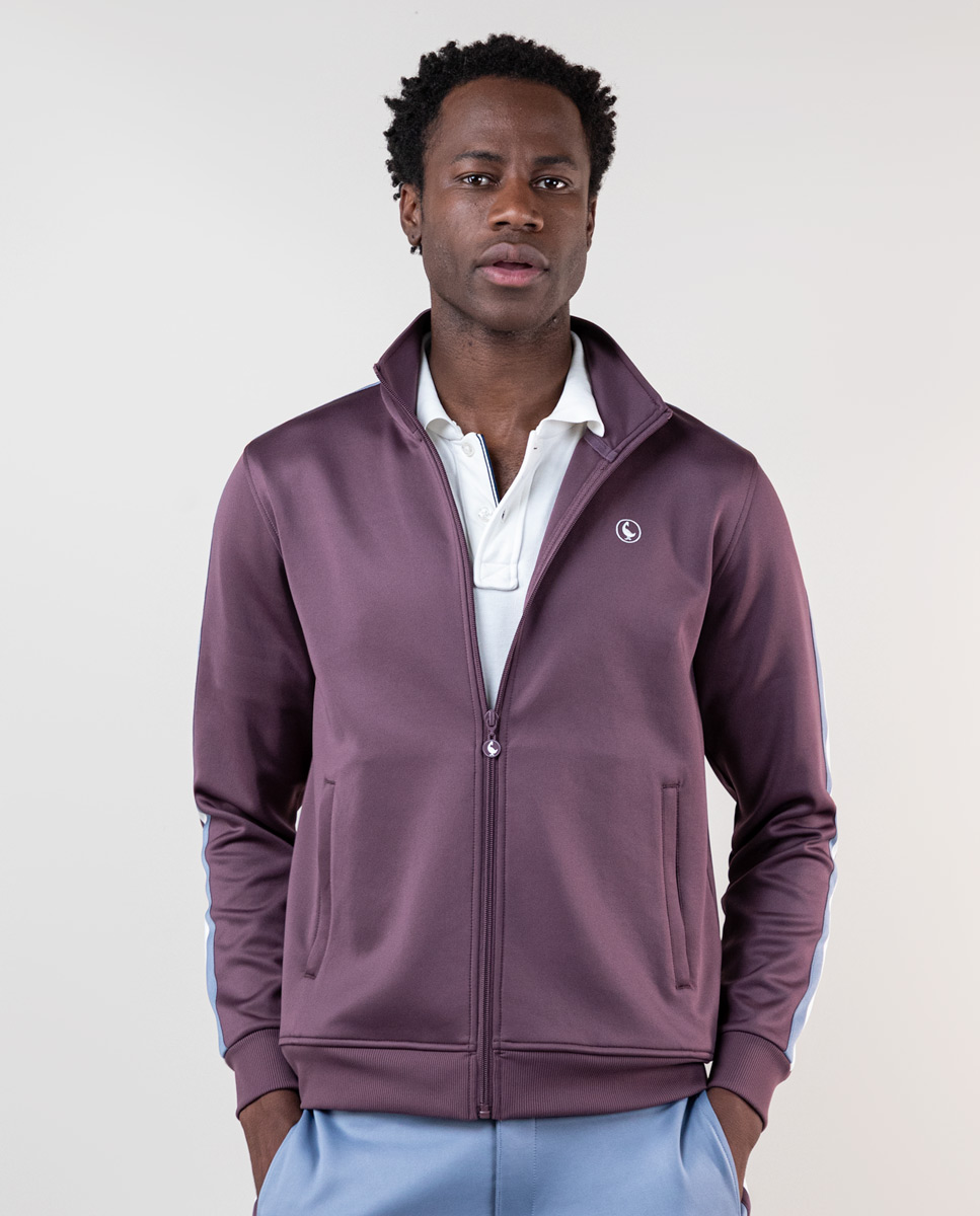 Sweat Track Rétro Aubergine