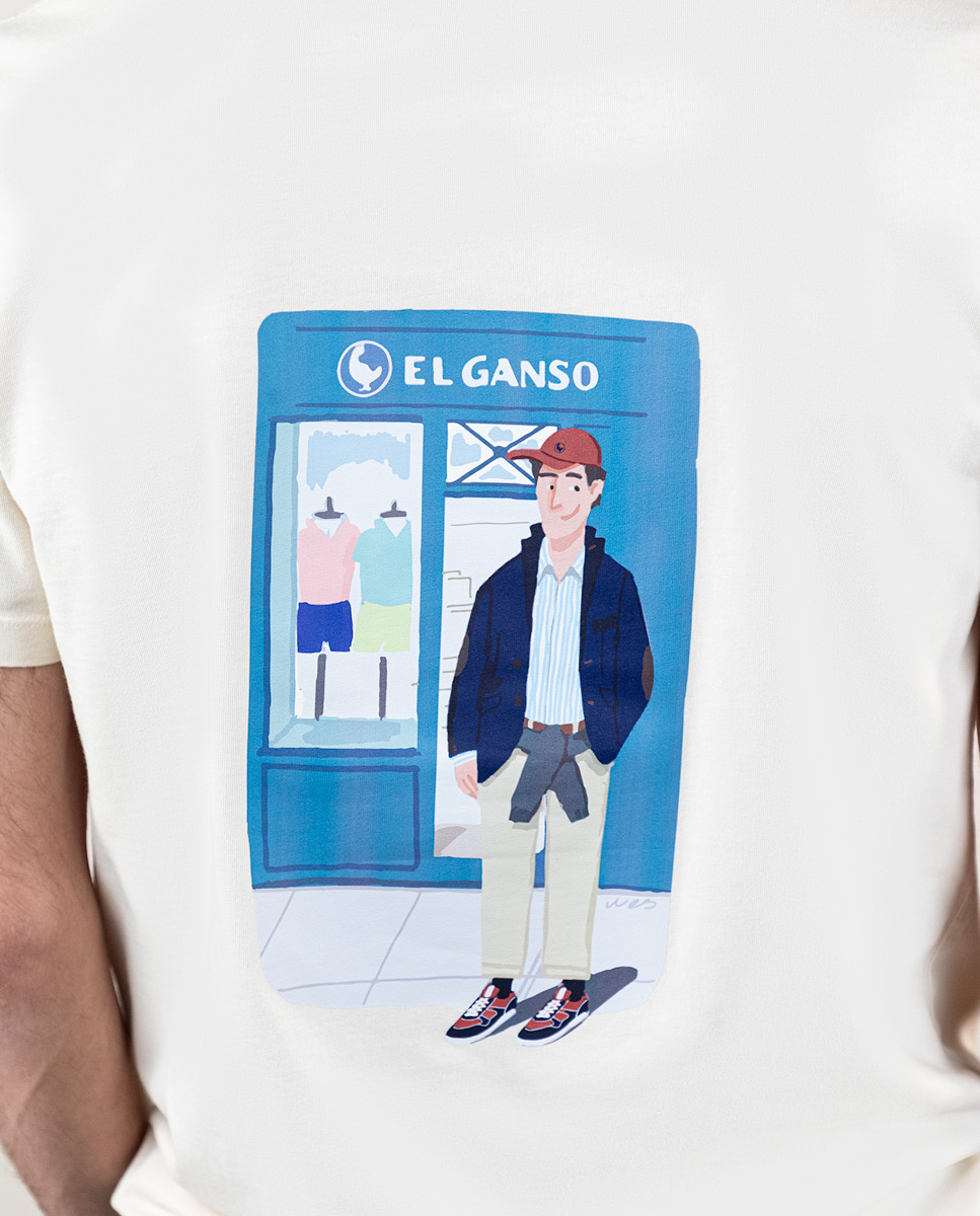 Tee-shirt Teint Sur Pièce Wes Robinson Blanc