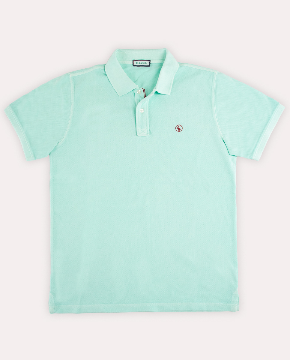 Polo Piqué Garment Dyed Aguamarina