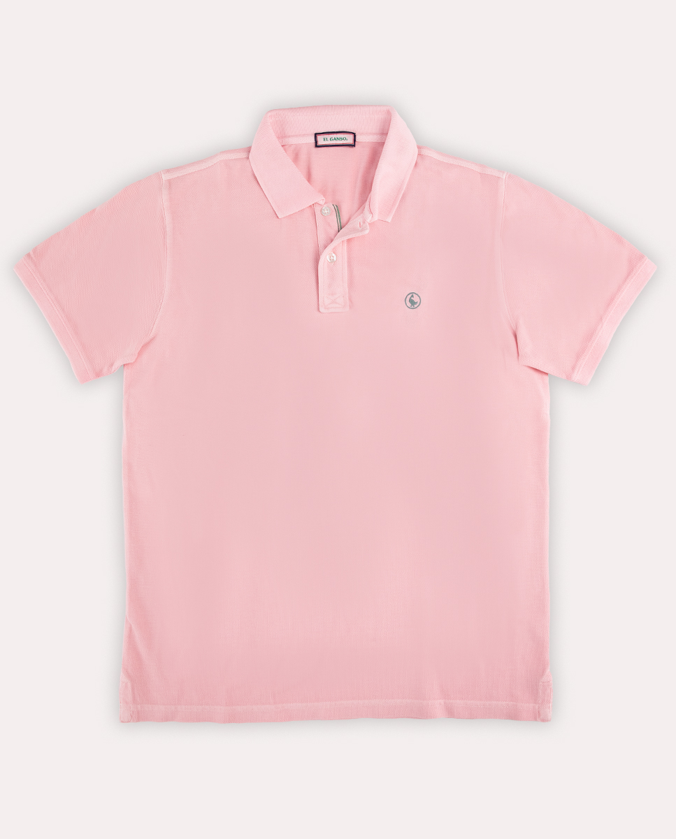 Polo Piqué Garment Dyed Rosa