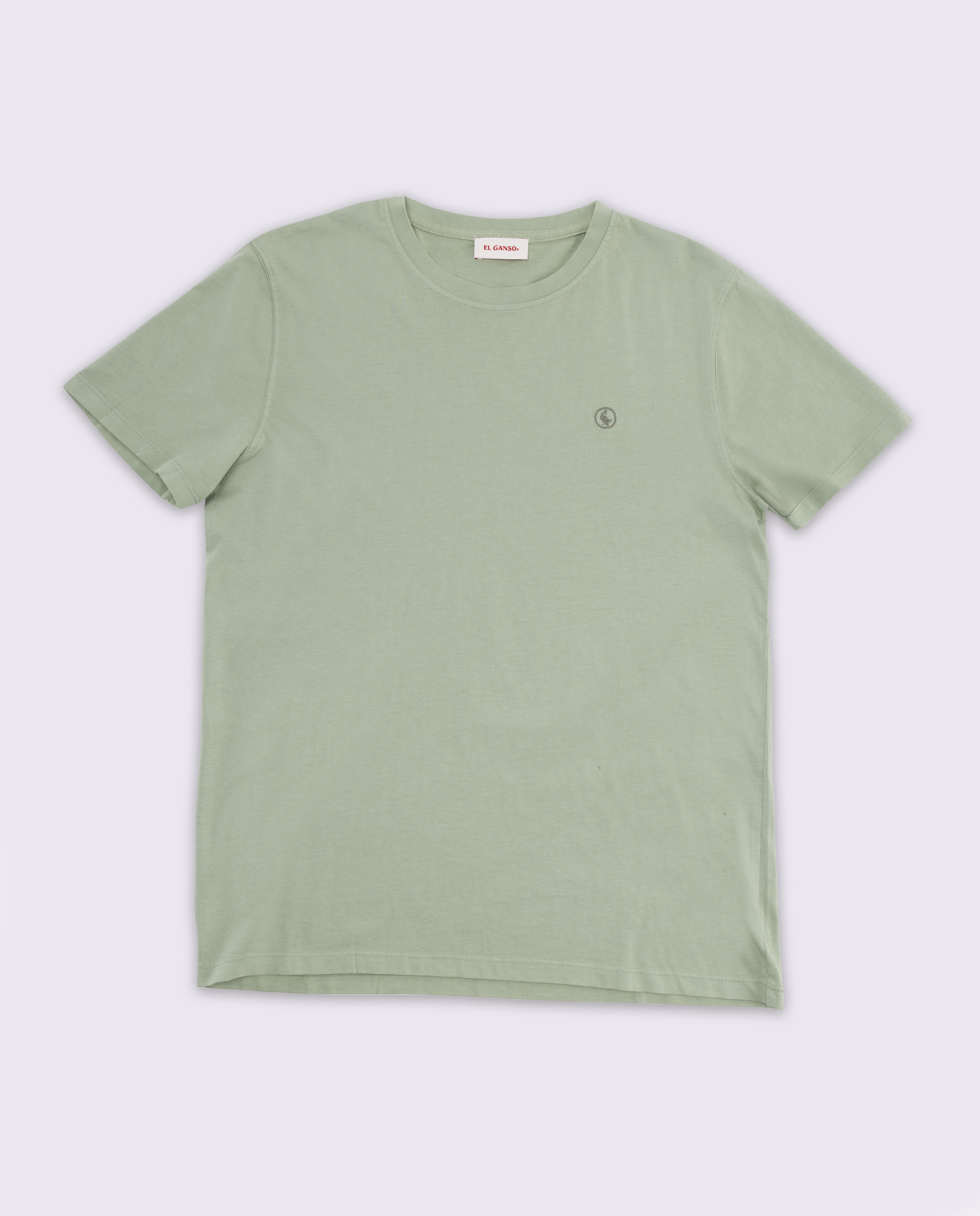 Camiseta Básica Garment Dyed Verde Claro