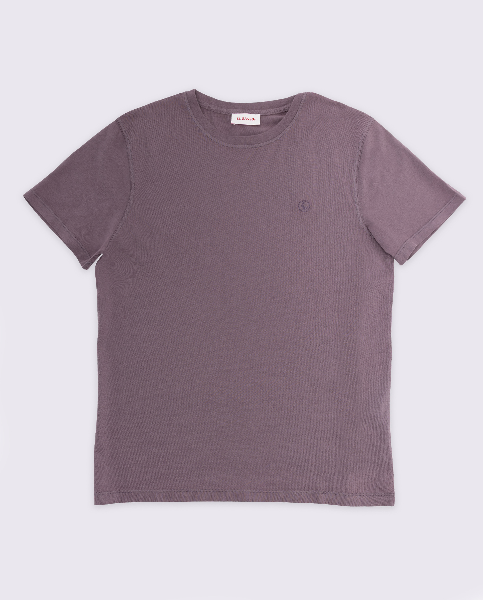 Camiseta Básica Garment Dyed Berenjena