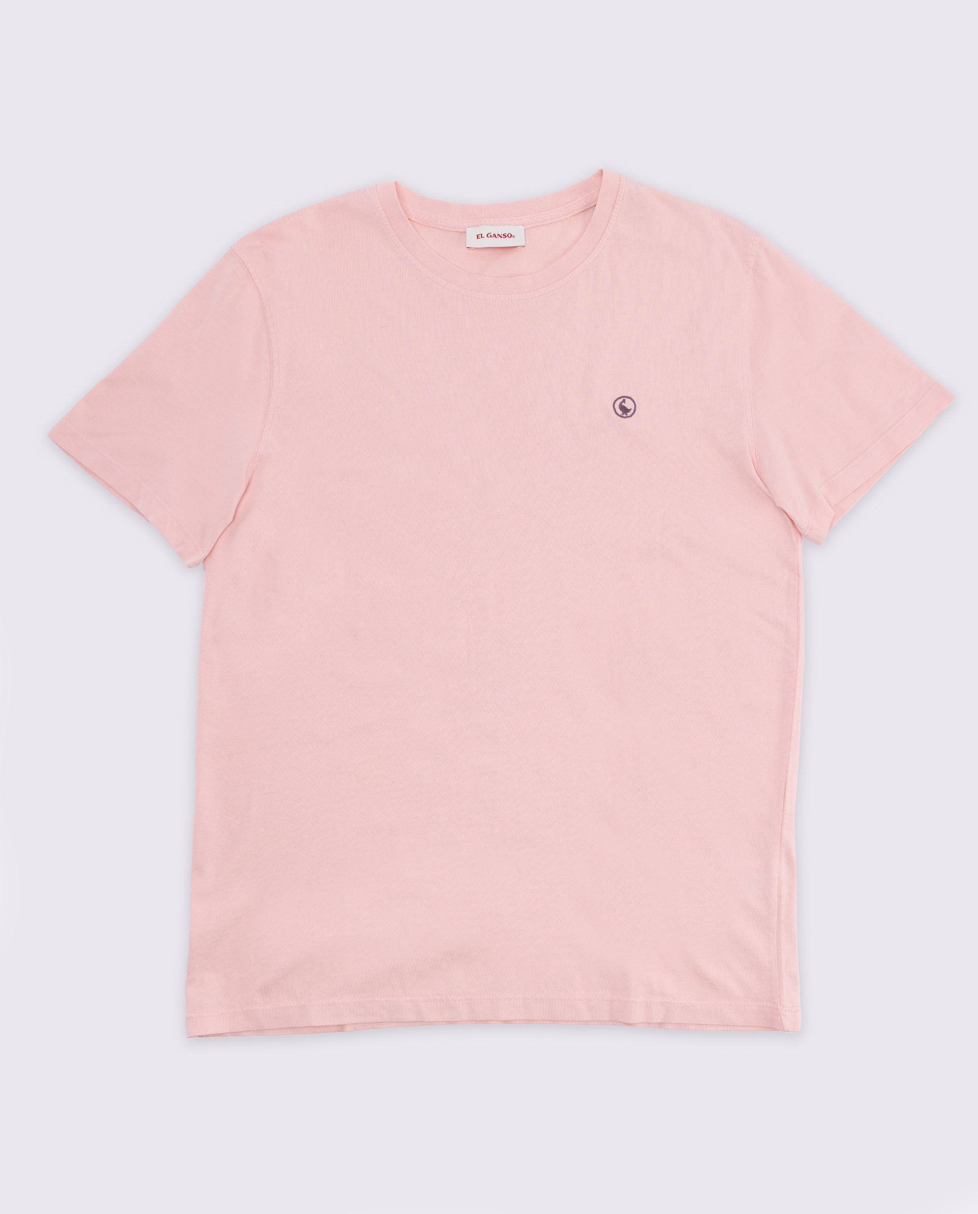 Camiseta Básica Garment Dyed Rosa