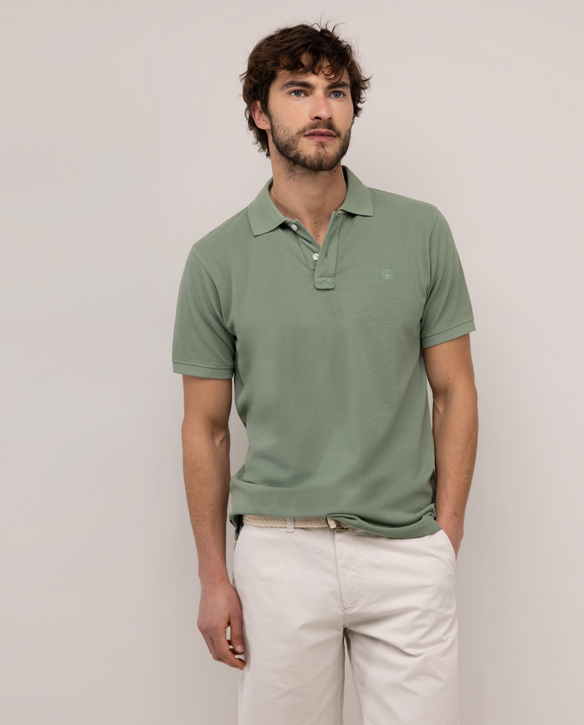 Polo Piqué Garment Dyed Verde