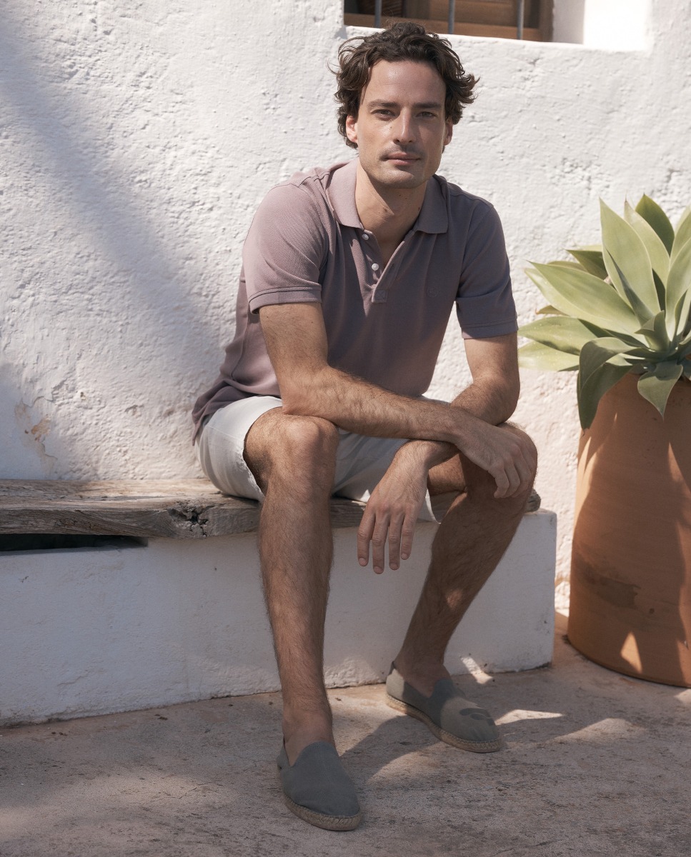 Polo Piqué Garment Dyed Berenjena