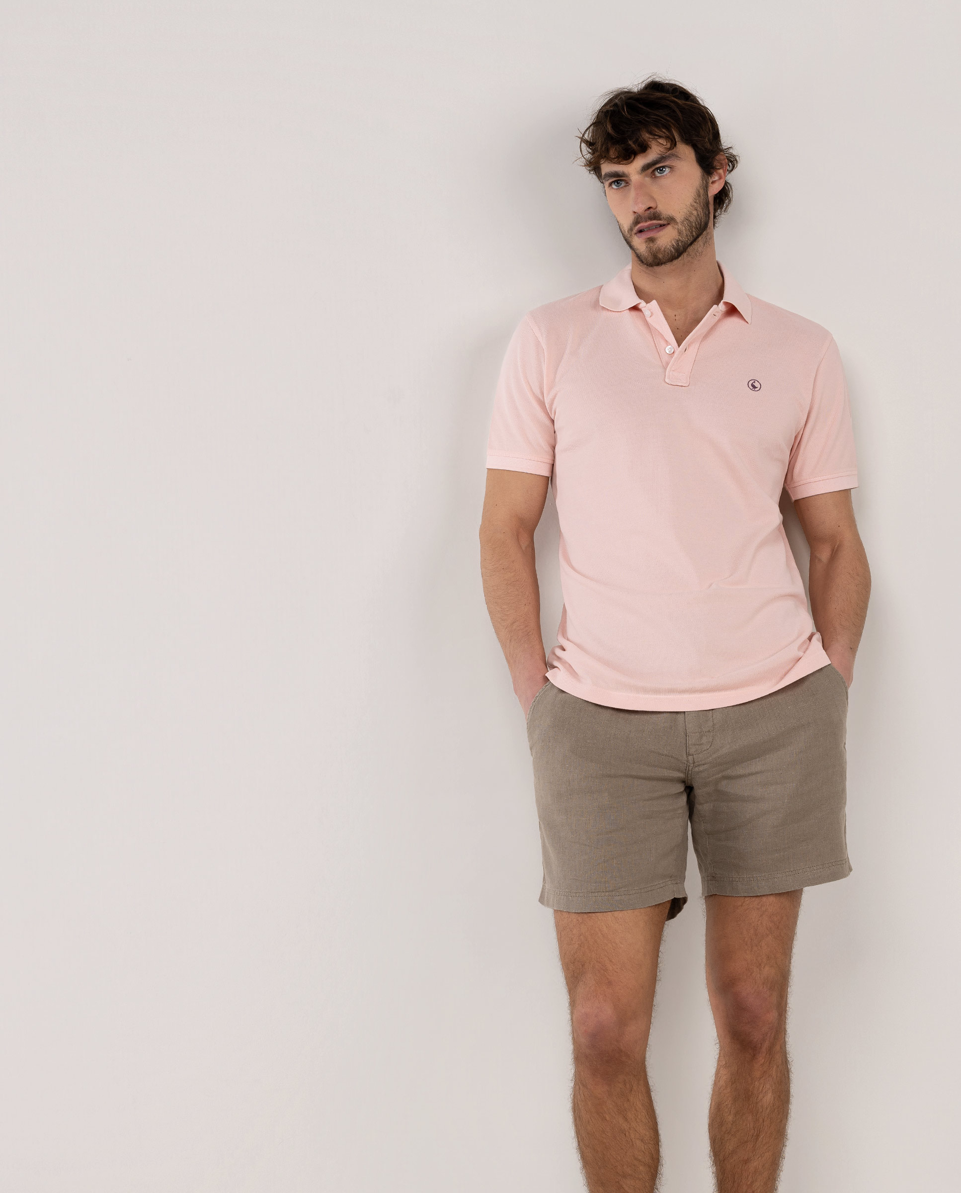 Polo Piqué Garment Dyed Rosa