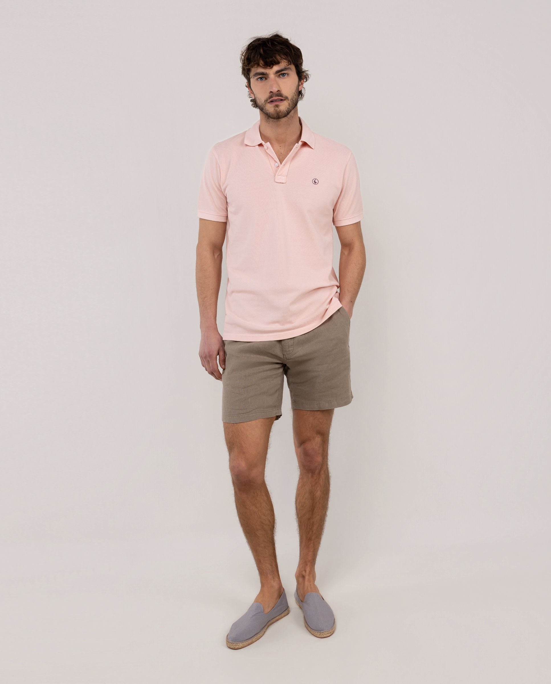 Polo Piqué Garment Dyed Rosa