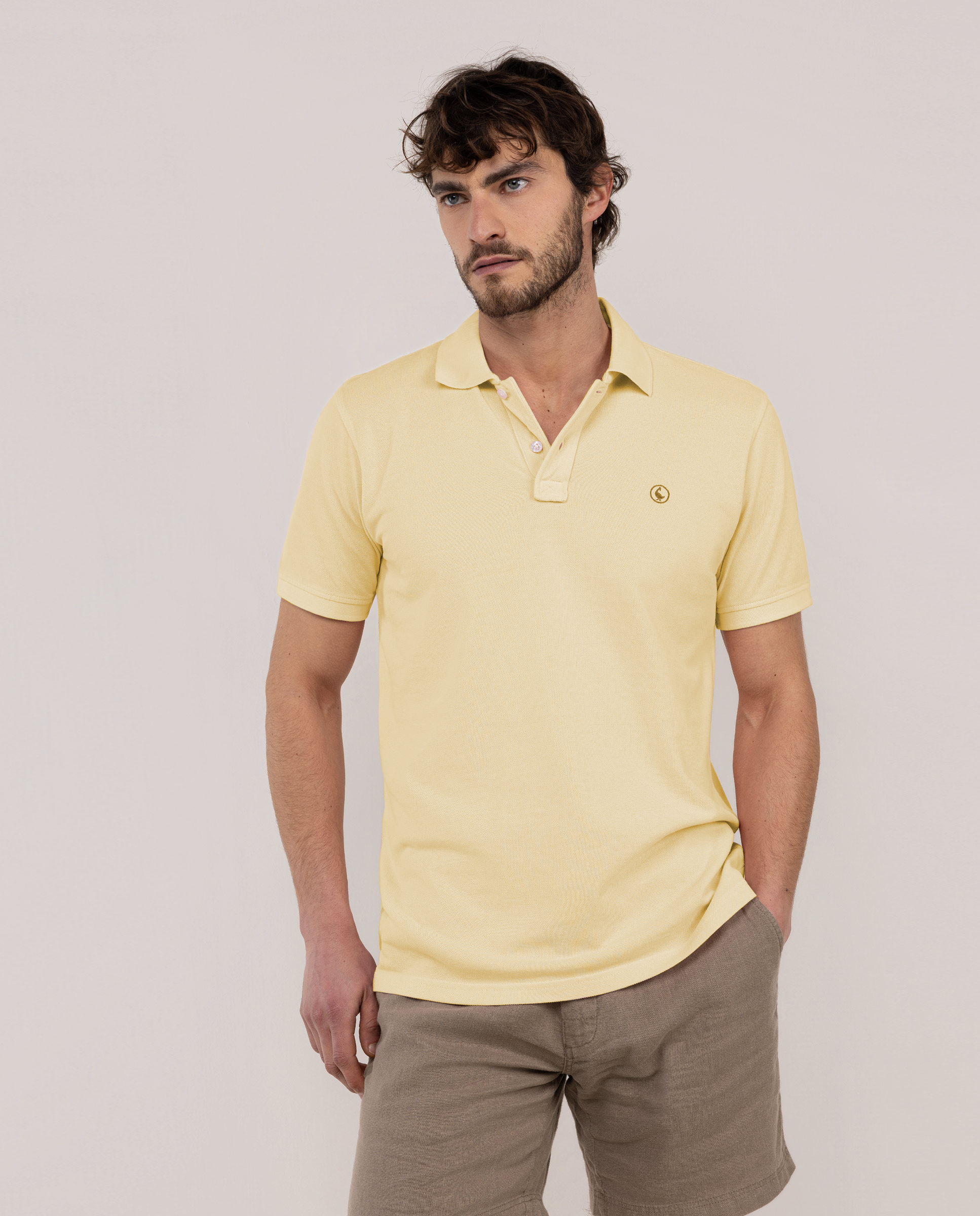 Polo Piqué Garment Dyed Amarillo