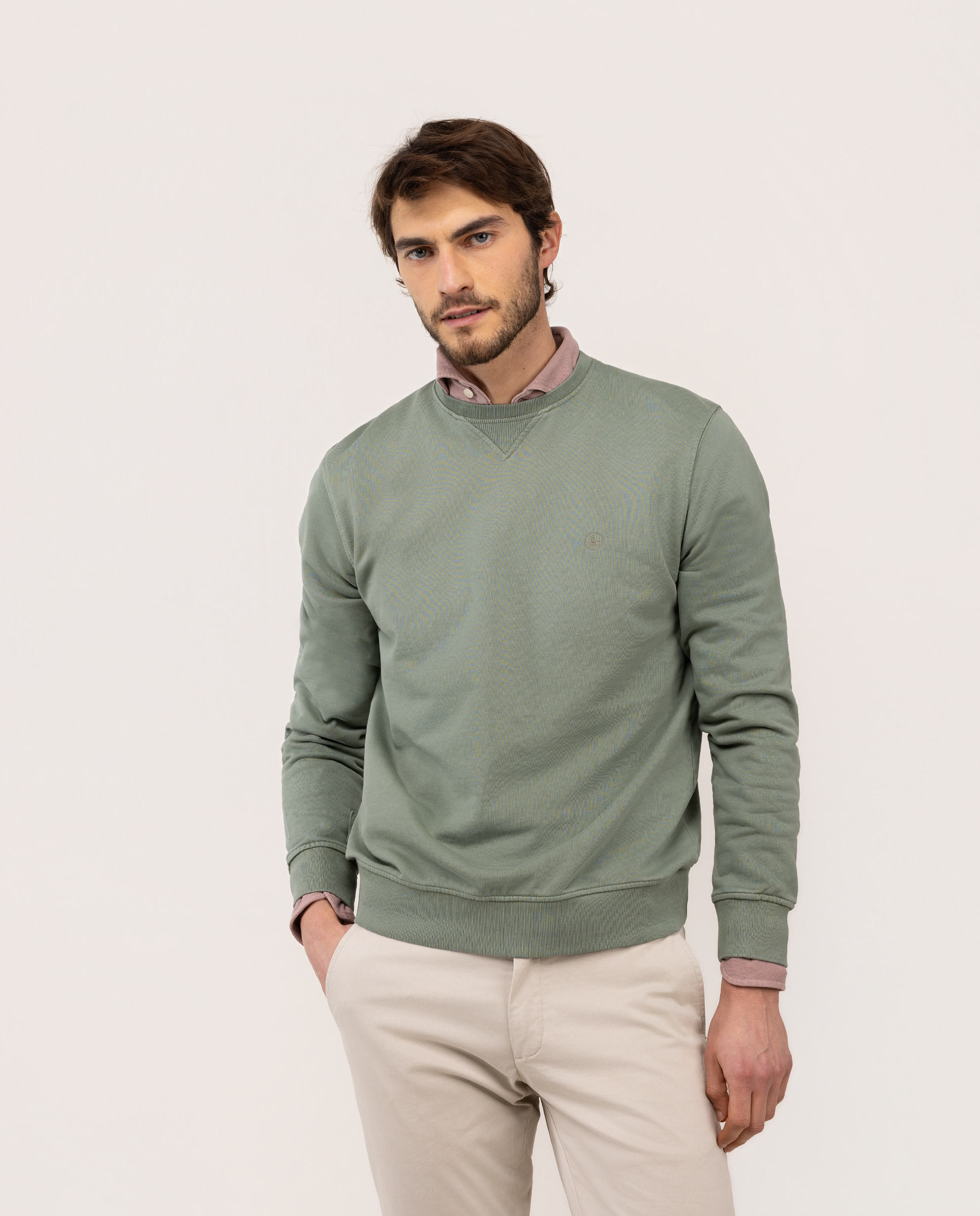 Sudadera Cuello Caja Verde