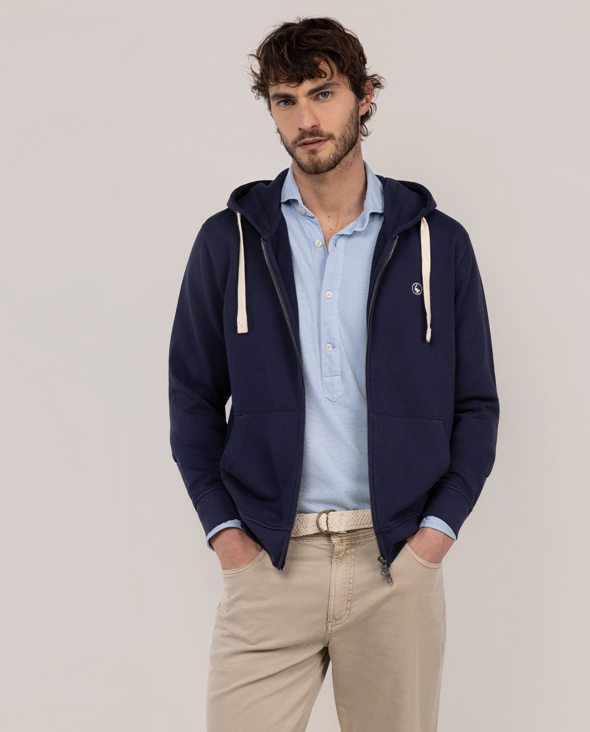 Sudadera Cremallera Marino