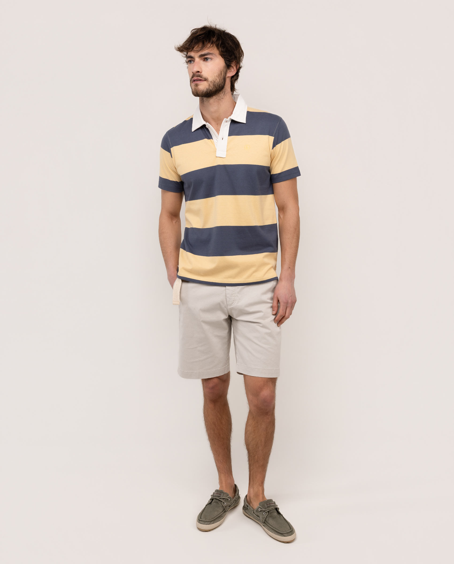 Polo Rugby Manga Corta Petróleo Amarillo