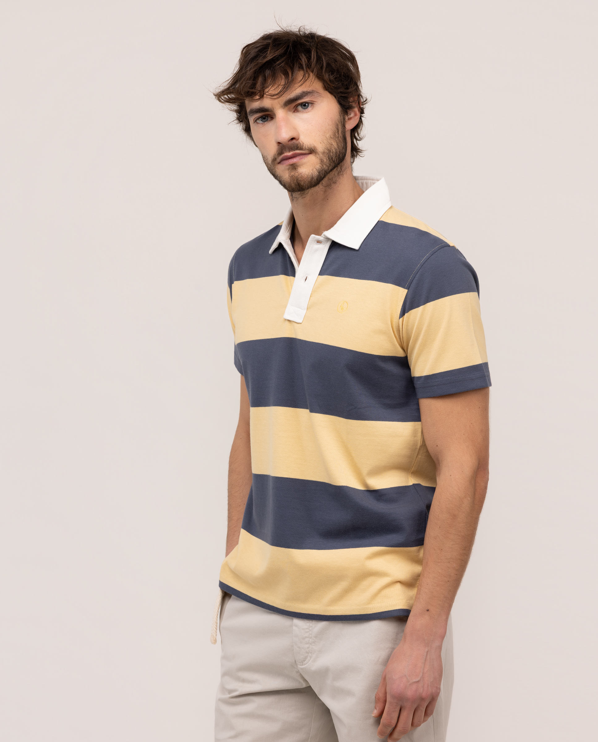 Polo Rugby Manga Corta Petróleo Amarillo