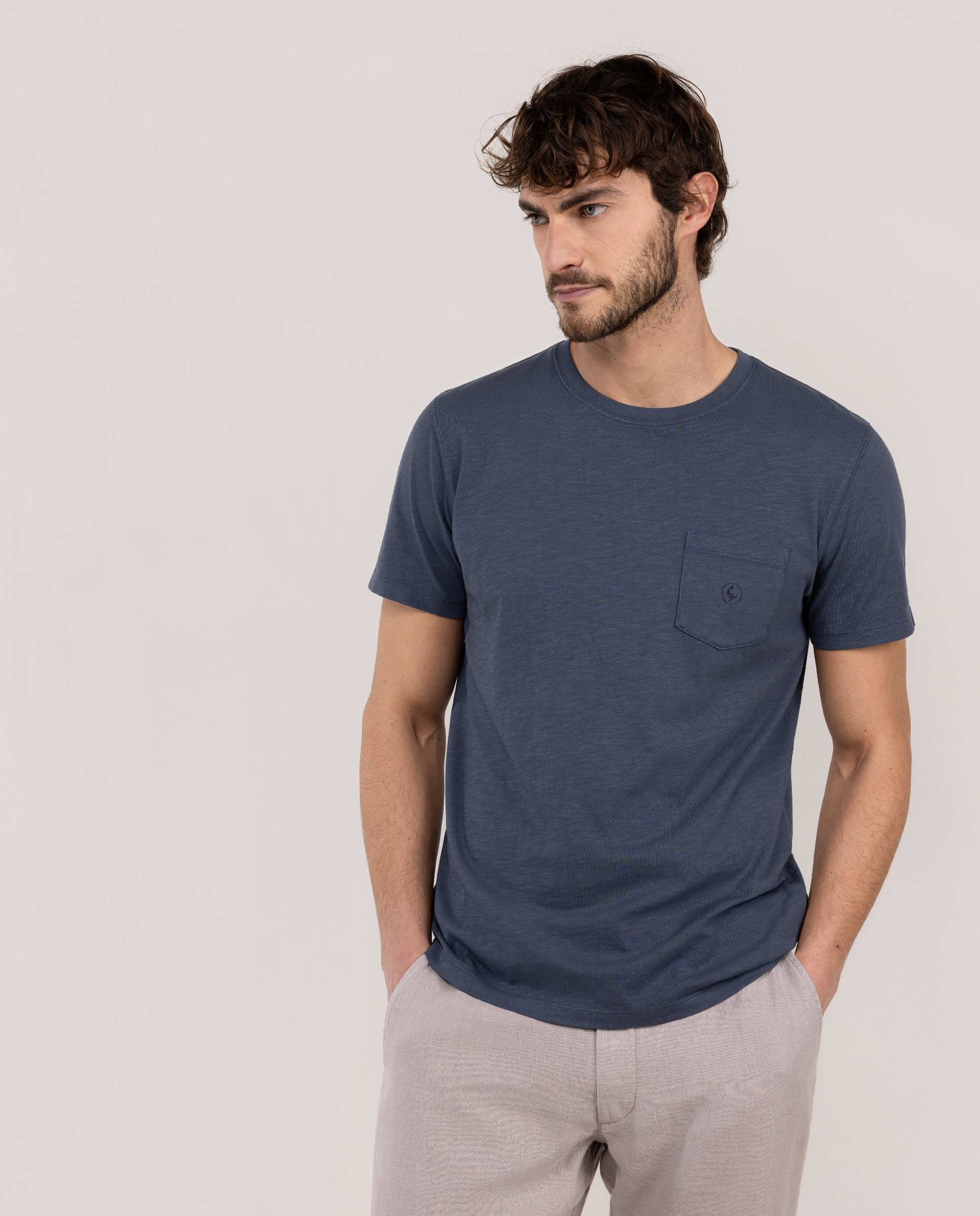 Camiseta Slub Petróleo