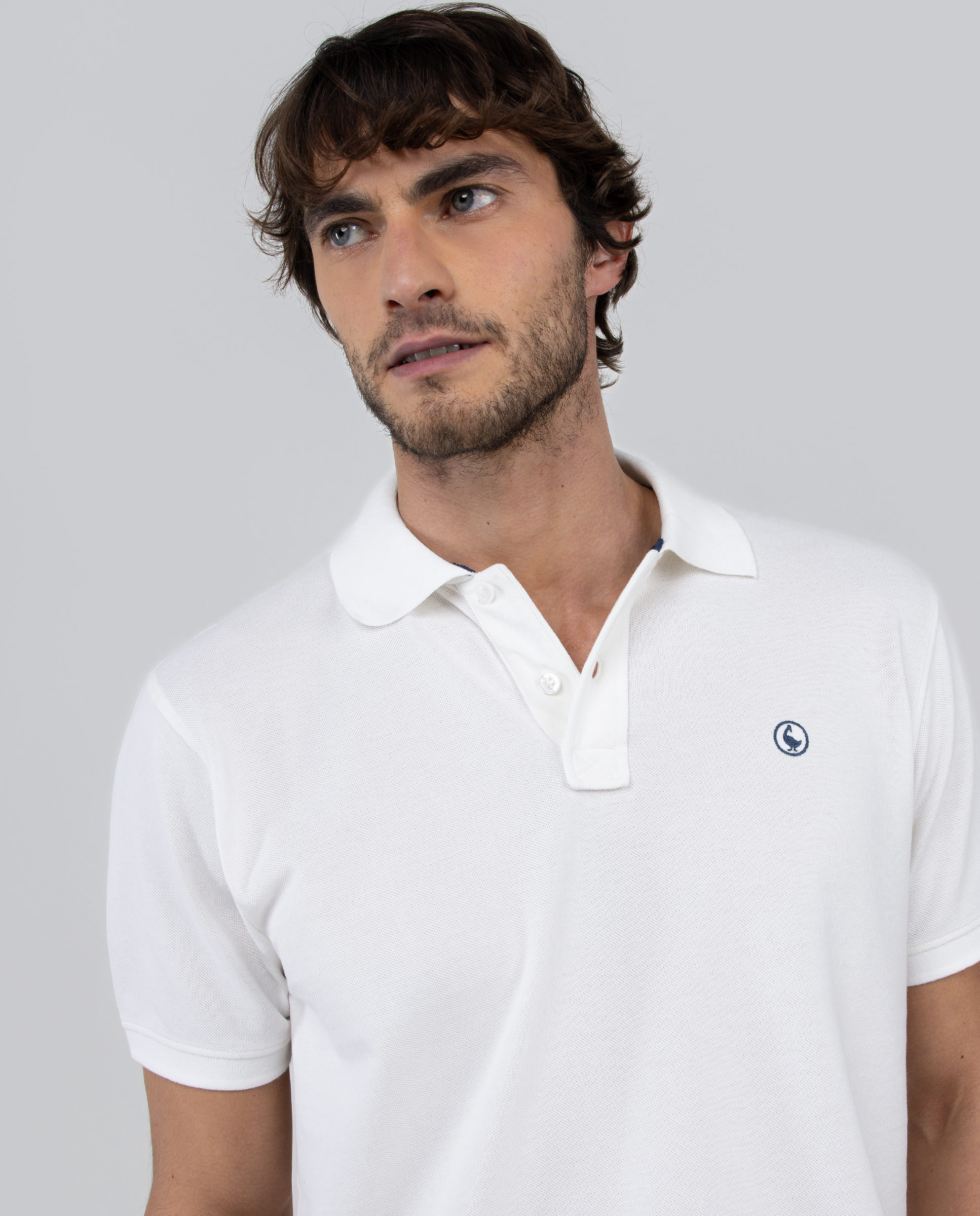 Polo Piqué Garment Dyed Blanco