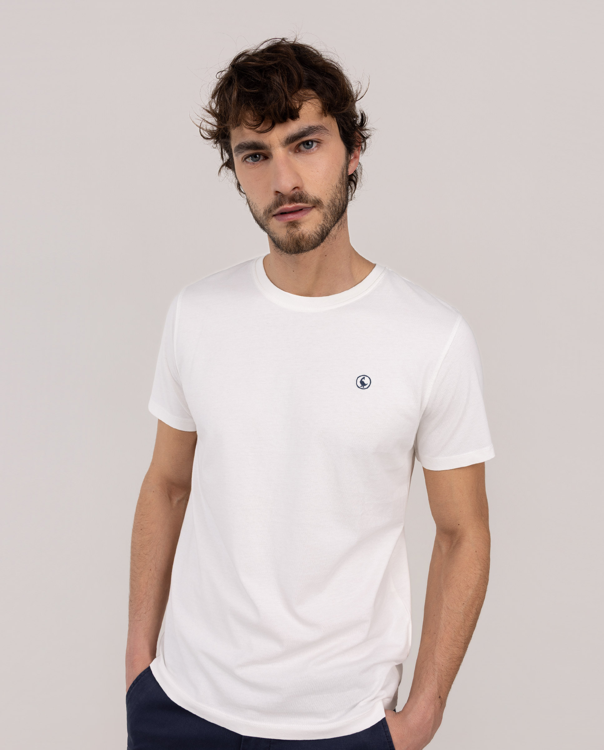 Camiseta Básica Garment Dyed Blanco