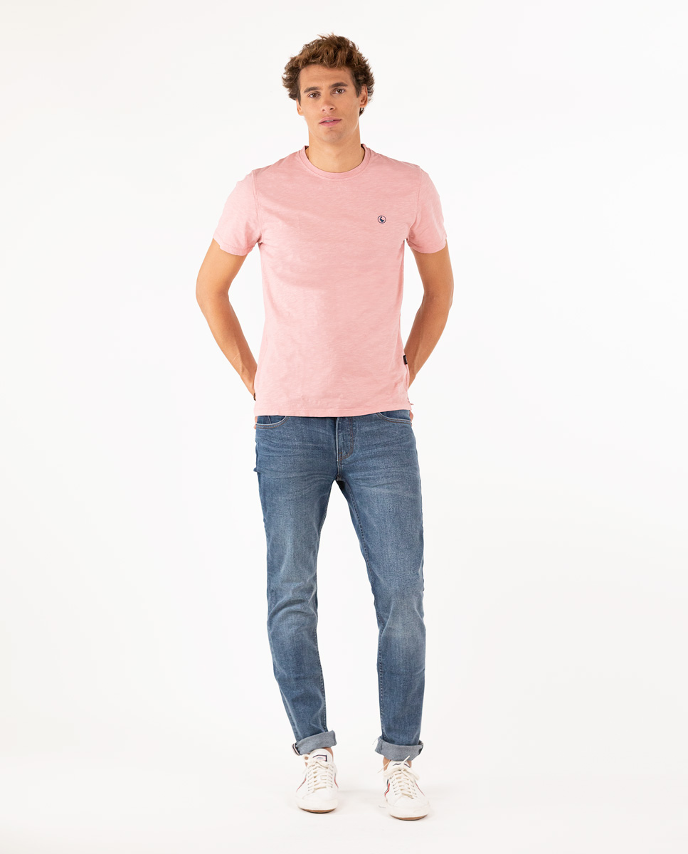 Camiseta Cuello Caja Rosa