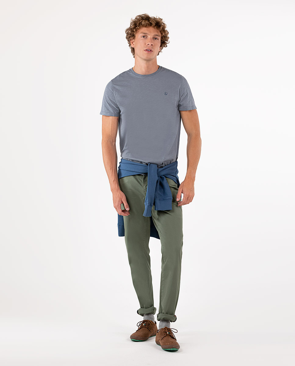 Tee-shirt Col Rond Gris