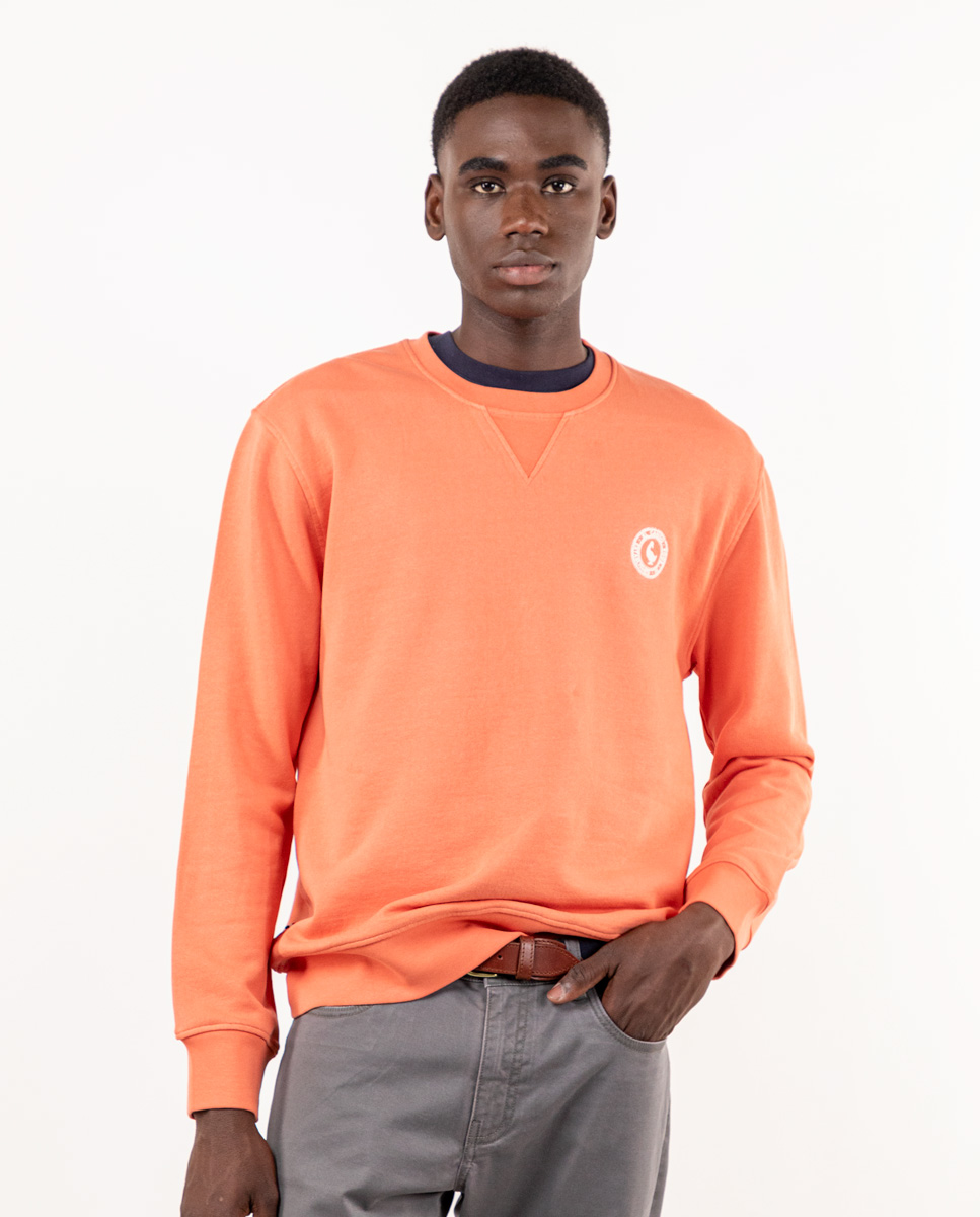 Sweat Col Rond Orange
