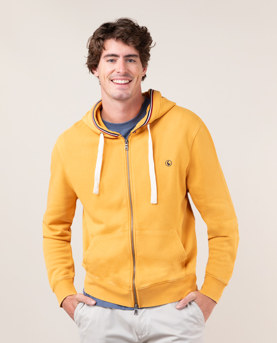 Sweat Fermeture Éclair Jaune