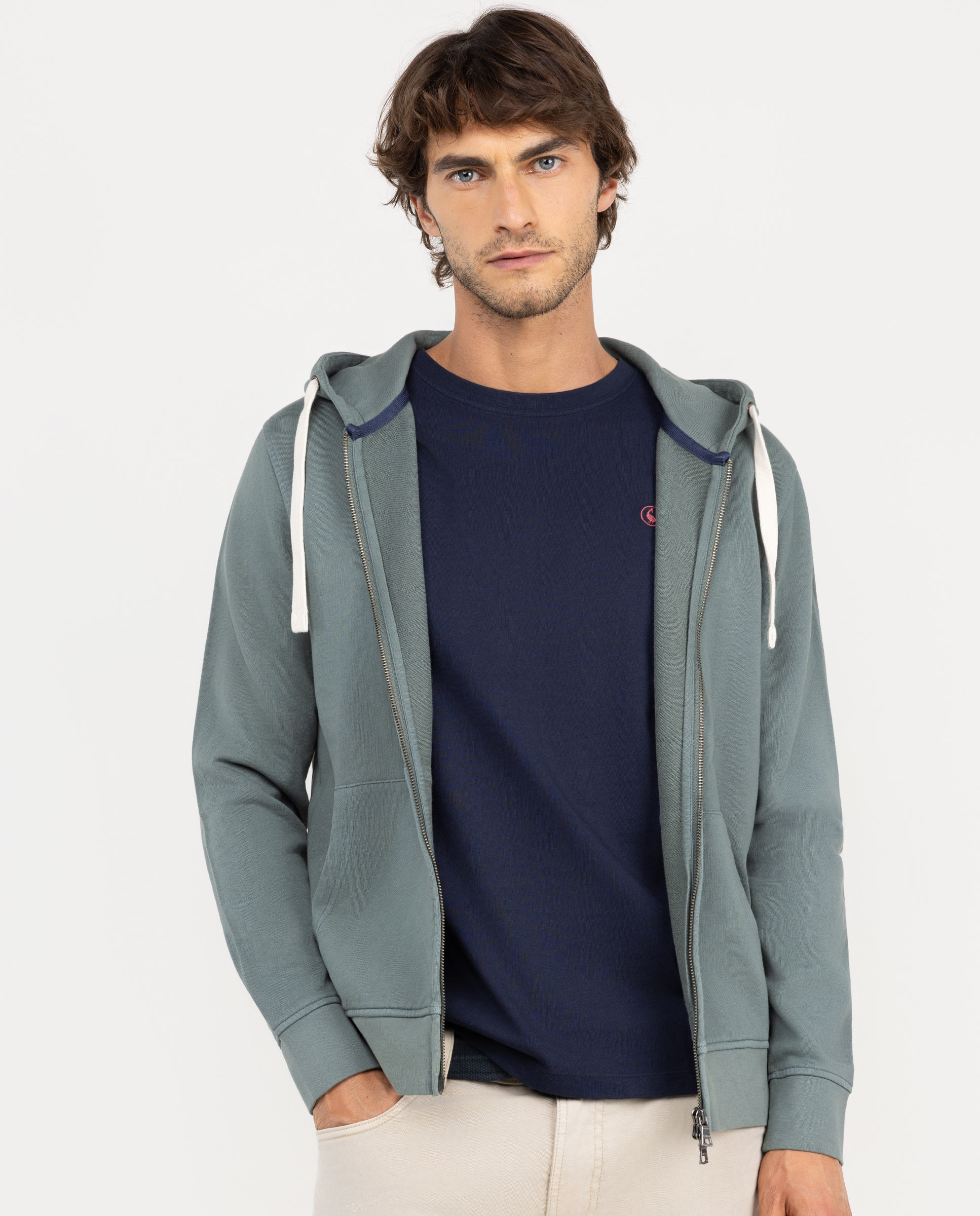 Green Zipper Sweatshirt