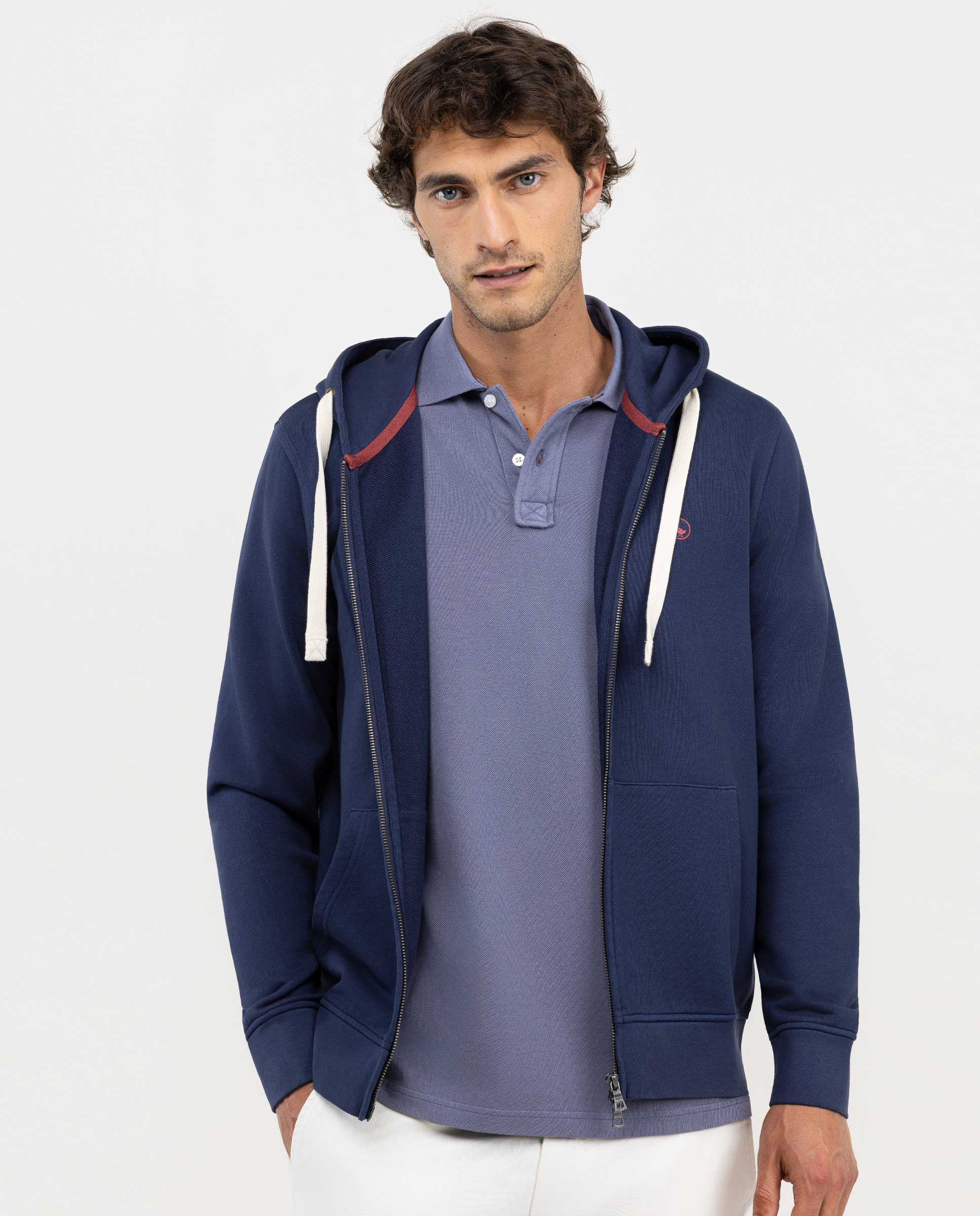 Navy Zipper Sweatshirt