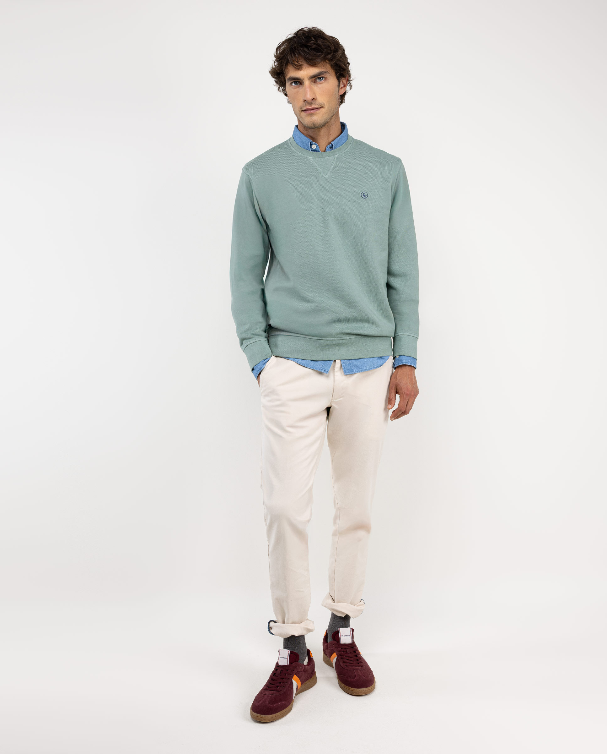 Sudadera Cuello Caja Menta