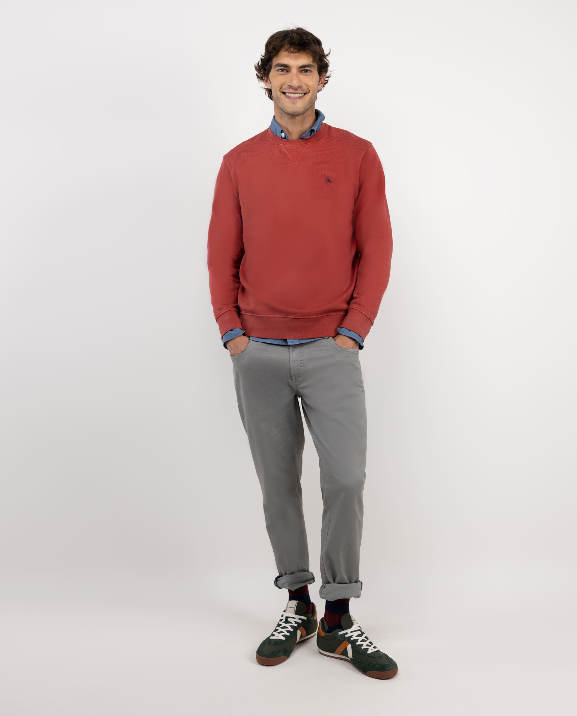 Sudadera Cuello Caja Rojo